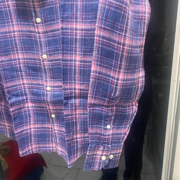 Baird Mcnutt Prestigious Linen Woven Shirt Sz M - Picture 4 of 6